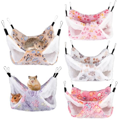 BORDEAG 5 amache per porcellini d'India per ratti, cucce di peluche, per piccoli animali, porcellini d'India, piccoli animali