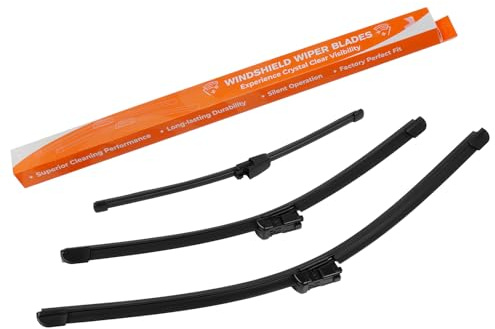 Scheibenwischer Wischerblätter Vorne + Hinten Satz Kompatibel mit VW POLO | 9N | BJ 2002-2009 Länge: 525mm / 425mm / 325mm Frontscheibenwischer und Heckscheibenwischer
