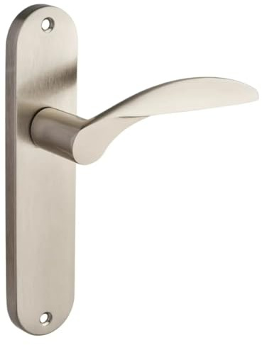 Designer Levers Bordeaux Lever Latch Door Handle, Brushed Nickel | Fixings included; for for interior doors; supplied as a pair; aluminium construction; brushed nickel finish delivers a clean.