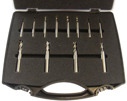 PAULIMOT Schaftfräser-Set 12-teilig HSS-E CO5 (5% Kobalt)