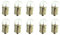 CARALL 10 Pièces d'Ampoules Halogènes 12V Pour Voiture (G18,5 BA15S R10W 12V 10W)