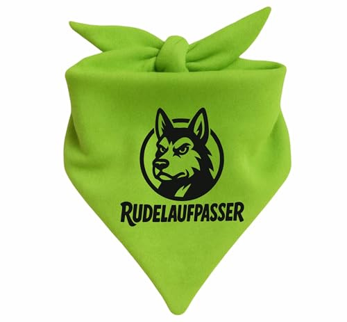Hunde Dreiecks Halstuch (Fb: Lime) (Gr. 1 (55 cm)) Rudelaufpasser