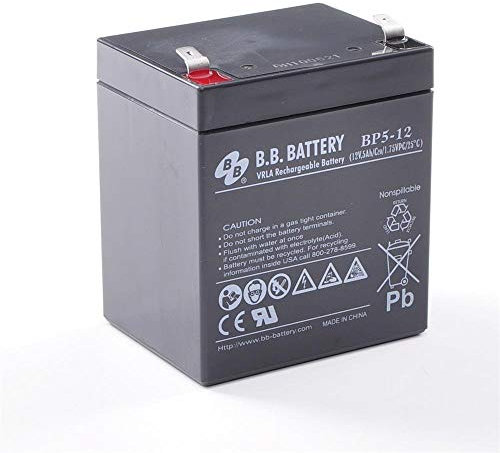 Pila batteria Ricaricabile Ermetica 12V 5Ah -(mm) 90x70x101(h) UPS VRLA