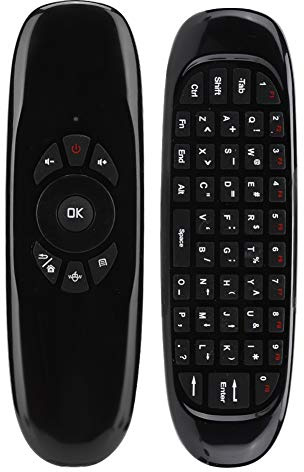 Télécommande sans Fil USB 2 en 1 2 en 1 avec Souris Volante Clavier et capteur intégré pour PC/Smart TV/Projecteur, etc. Compatible avec Mac OS/Android/Linux.