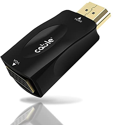 CABLE TECHNOLOGIES Hdmi To Vga Adapter, Gold Plated HDMI-VGA (Male to Female) for Computer, Desktop, Laptop, PC, Monitor, Projector, HDTV, Chromebook, Raspberry Pi, Roku, Xbox and more –