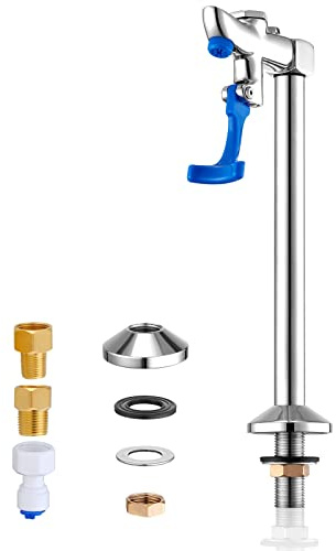 Favorpo Glass Filler 10 Inches Deck Mount Faucet Glass Filling Station Water Station for Restaurants Kitchen Bar G1/2 Male with 3 Connector Adapter Brass Structure