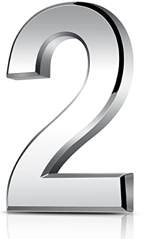 Vicloon Numero Civico, Numero Civico Segnale in ABS Acrilico, 3D Moderna Porta Numeri Segnaletica Targa Numeri Indirizzo Di Casa, 3 Pollici (7.5cm), Galleggiante Aspetto E Facile Da Installare