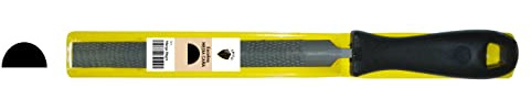 Erizo EFNMCE6 Escofina media caña entrefina de 6 con mango negro y funda de plástico