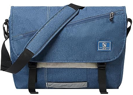 OIWAS Umhängetasche Herren Groß Messenger Bag Arbeitstasche Männer Schultertasche Laptoptasche Herrentasche Kuriertasche Tablet Business Büro Uni Reise Alltag für 15.6 Zoll Laptop Blau