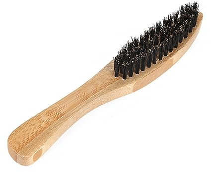 FRCOLOR Bartbürste Für Männer 2 Stück Tragbare Styling Bürste Mit Langen Griffen Bartpflegebürste Mit Steifen Pflanzenborsten Zubehör Für Bartöl Kompakt Und Leicht Für Reisen