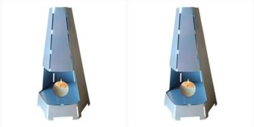 1/2 scaldavivande - Radiatore per forno a lumino da tè, con dissipazione rapida del calore, riscaldatore alternativo in metallo per scrivania di casa,