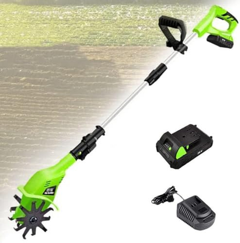 JSY Escarificadores Rotavator de cultivador, rotavator inalámbrico, cultivador de suelo inalámbrico eléctrico de mano, herramienta de jardinería, máquina de cultivo Cultivadores rotativos, jardines, C