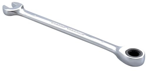 HOHXEN Llave de Trinquete de 7 mm, Llave Combinada Llave de Trinquete de Cabeza Fija Llave Combinada, Acero al Cromo Vanadio - 1 Pieza