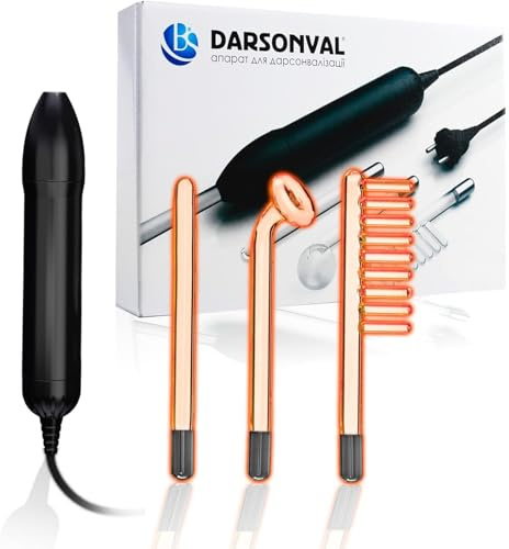 Bactosfera Darsonval Alta Frequenza Viso Professionale con 3 Elettrodi - Macchinario Elettrostimolatore Faccia, Collo e Corpo, Ossigenoterapia per Ringiovanimento e Acne - Trattamento Antirughe