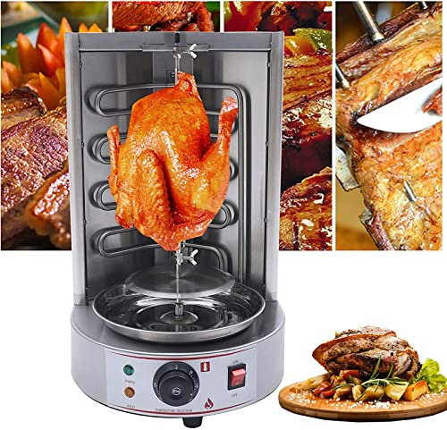 SmPinnaA Horno Asador Multifunción, Asador Multifunción, Horno De Encimera Multifunción, Horno Asado, Asado, Cocción Lenta, Asador Kebab Gyro, Horno Vertical De Encimera con Ajustes Ajustab