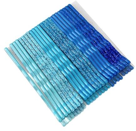 24 Stück Bunte Haarnadeln 5cm,Metall Wellenform Haarspangen,Haargriff für Damen Mädchen,Hair clip,Bulk-Haarschmuck,Haar-Accessoires für Party Hochsteckfrisur Friseursalon,Blau