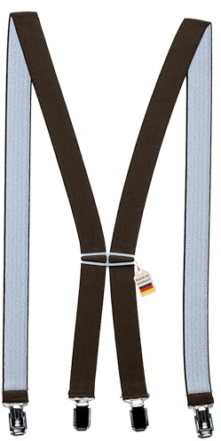 Zukunftsenkel Hosenträger 4 Starke Clips X-Form 2,5cm Breite Herren Damen Skihose Arbeitshose Verstellbar und Elastisch Fasnacht H-Form
