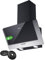 CIARRA CBCB6736C A++ Dunstabzugshaube 60 cm Umluft Kopffreie Schräghaube 350 m³/h 3 Stufen Dunstabzug CBCF002X2 Kohlefilter LED-Beleuchtung Abluft Abzugshaube Schwarz
