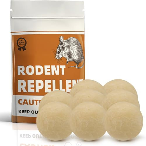 Rodent Repellent, Mice Repellent Balls, Mouse Deterrent Indoor/Outdoor, Peppermint to Repel Mice and Rats, Rat Repellent RV, Mice Control for House, Better Than Ultrasonic, Keeps Rodents Away, 8P