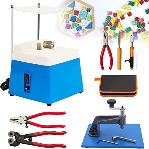 Mini Smerigliatrice For Vetro Portatile, Smerigliatrice For Colori Potenti, Utensile Professionale For Il Taglio Di Vetrate Colorate, Con Punte For Smerigliatrice Da 5/8 E 1, Diametro Di Taglio: 10-
