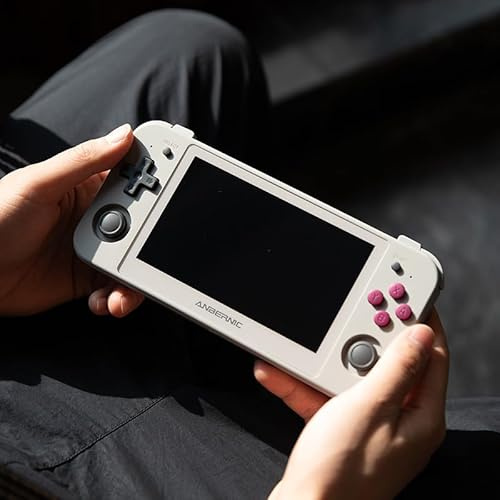 Retro Game Console RG505 -Gift,Birthday Gift,Christmas Gift Android 12 Handheld with 4.95 OLED Touch Screen, Unisoc T618 CPU, 128GB TF Card, 3170+ Classic Games (Turquoise Color)