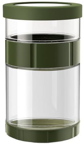 Gurkenglas - Gurkenspender | Lebensmittelbehälter aus Glas mit Sieb | Silikondeckel umkehrbare Glasflasche | Sanduhr-sichere Deckel für Küche Aufbewahrung kopfüber Gurkenglas