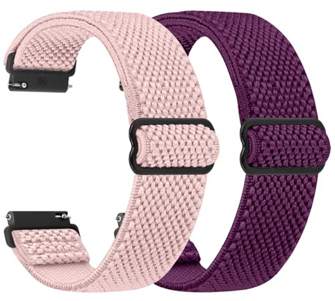 TumpCez - 16mm 18mm 19mm 20mm 22mm 24mm Watch Straps -Quick Release Elastic Nylon Watch Straps -Choose Colour & Watch Lug Width