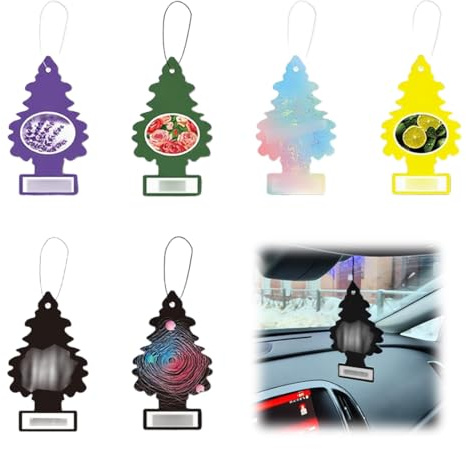 JUGUTA 6 Pièces Désodorisant Voiture Arbre À Parfum Diffuseur De Fragrances Peut Être Accroché