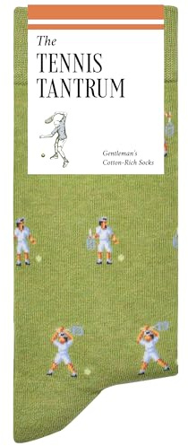 The Tennis Tantrum Socks - Funny Tennis Socks - Funny Tennis Gift for Men - 1 Pair, Size 7 to 12 - Fun Tennis Socks