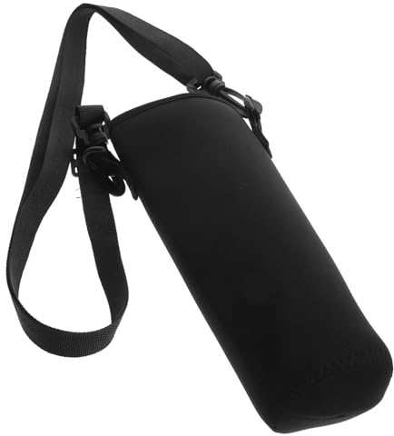 SOPOTUTU Housse Néoprène pour Bouteille avec Bandoulière Protection Isolante Choc et Brûlure pour Randonnée et Camping Portable