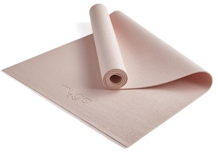 Myga Yoga Mat with Carry Strap – Non-Slip, Lightweight & Durable Exercise Mat for Yoga, Pilates & Fitness – Sweat-Resistant & Easy to Clean – 173cm x 61cm x 4mm – Blush