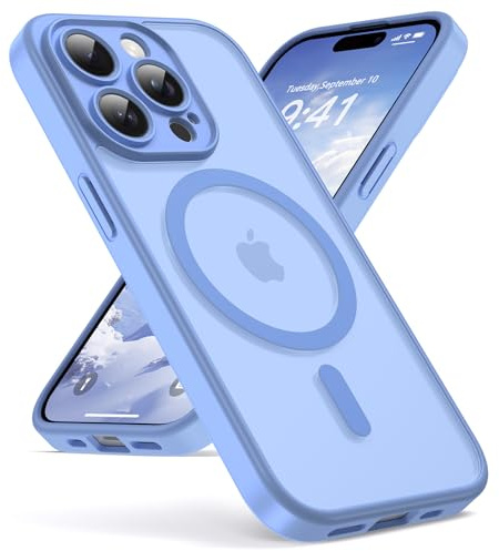 Oududianzi - Magnetica Cover per iPhone 14 Pro Max Magsafe, Viola Chiaro