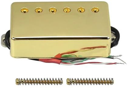 Professionelle Akustikgitarre Mit Elektrischen Dual Coil Tonabnehmern Keramik Gold/Schwarz Zubehör(3/4)