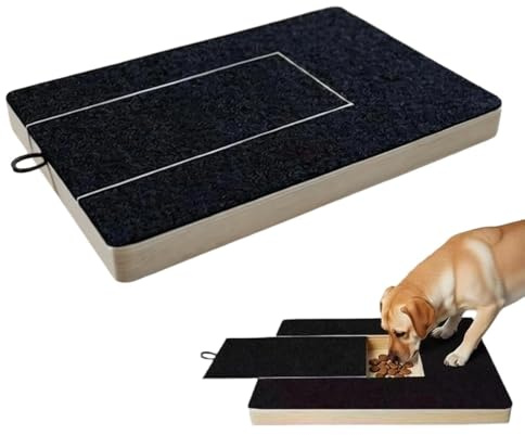 Tabla rascauñas para Perros De Uñas De Madera | con cajón de premios tabla do canino Para Cachorros Razas Pequeñas Medianas Grandes Enriquecimiento Hogar Apartamento