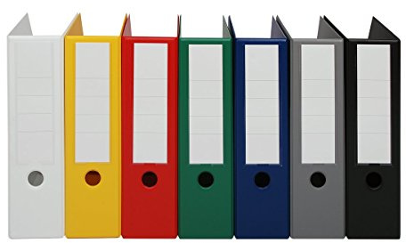 PVC-Stehsammler mit Rückentasche und Griffloch, DIN A4, Rückenbreite 80 mm, 320 x 240 x 80 mm, Hellgrau, Verpackungseinheit: 1 P/5