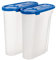 Invero® 5L Cereal Dispenser Plastic Container Food Kitchen Storage Box with Air Tight Lid ideal for Cereals Rice Pasta and More (2x Pack)