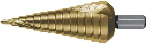 RUKO Stufenbohrer HSS-TiN spiralgenutet mit Kreuzanschliff Ø 4-30 mm - 101052T