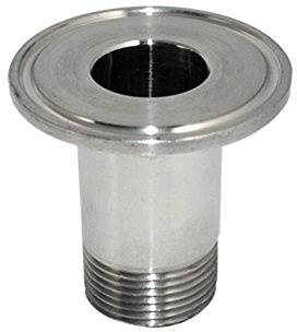 3/4 Sanitär AG Gewindefitting Flansch Ferrule Für Tri Clamp 50.5mm BSPT