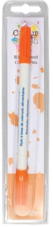Colour Splash Edible Food Colouring Pen, Dual Tip Icing Pens, Food-Safe Paint Markers for Writing Messages & Drawing on Cakes & Cupcakes, Colourful & Easy to Use - Orange 2ml