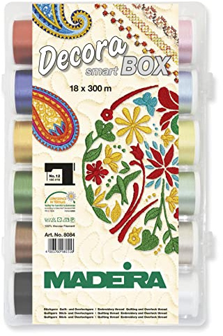 Madeira Smartbox Decora No.12, Mehrfarbig Garn, 18 x 300 m Spulen