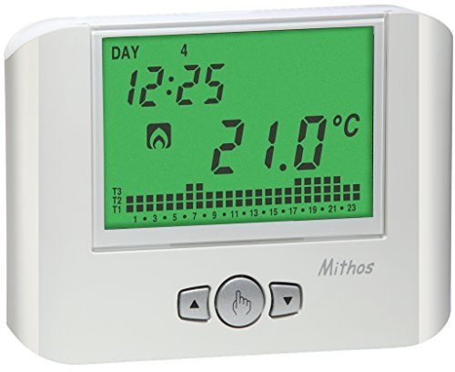 VEMER VE766800 MITHOS - Termostato Calefacción de Pared con Programación Semanal, Alimentación 230V, Blanco