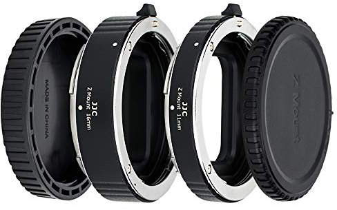 JJC Automatik Makro Zwischenringe (AF) für Makrofotographie 11mm/16mm Set für Nikon Z-Bajonett System-Digitalkamera ZR Z9 Z8 Z7 Z7II Z6II Z6III Z5 Z50II Z30 Zf Zfc und Z Bajonett Objektiv