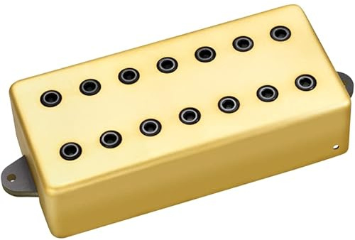 DiMarzio DP 714SG+BK Titan 7 Bridge Humbucker, 7 Saiten E-Gitarren Tonabnehmer, Satin Gold Cover