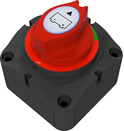 Offgridtec Batterie-Trennschalter 12V/24V/48V, 275A Dauerstrom, M10-Anschlüsse, Drehschalter zur Stromunterbrechung für Auto, Wohnmobil, Boot, Solar, Stromisolierung, ABS-Gehäuse, einfache Montage