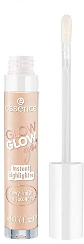 essence GLOW GLOW go! instant highlighter, Finish in Sekunden, Nr. 01 Fairy Lights, nude, sofortiges Ergebnis, strahlend frisch, strahlend, schimmernd, vegan, Nanopartikel frei (5ml)