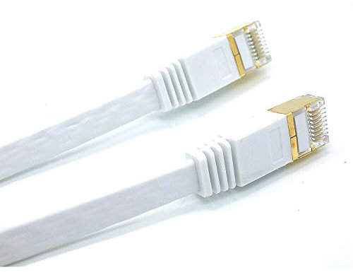 ADL Cat7 Ethernet Cable 10 m – High-Speed SSTP LAN Patch Cord, 10Gbps 600MHz Pure Copper, Gold-Plated RJ45 Connectors for Router, Modem, Gaming, PS5, Xbox, Switch (White)