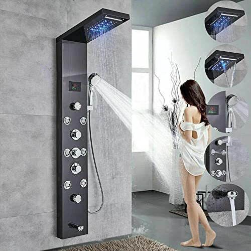 Duschpaneel Turm Wand-Duscharmatur Set Massagesystem Duschsäule