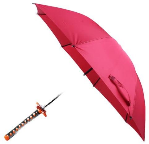 Sayustore Ombrello Anime Ombrello A Manico Lungo per Demon Slayer Sunny And Rainy Day Ombrello A Doppio Uso, Kochou Shinobu, Samurai Personality Ombrello Creativo Ombrello Cos