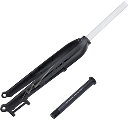 LHHL MTB in Alluminio Forcella Rigido 26 27. 5 29 Pollici Mountain Bike Bicicletta Sospensione Forcella 1-1/8 Tubo DrittoFreno A Disco Apertura 100 Mm Thru Axle 15mm (Color : Black B)