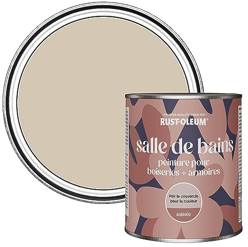 Rust-Oleum Light Brown Moisture Resistant Bathroom Wood and Cabinet Paint in Satin Finish - Butterscotch 750ml